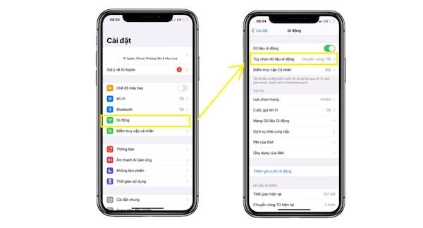 Kích hoạt chế độ LTE iPhone