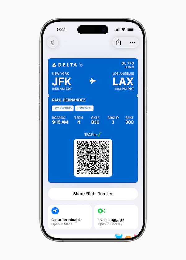 Không chỉ Bản đồ, ứng dụng Ví trên iOS 26 cũng được thiết kế để mang lại sự tiện lợi tối đa cho những người thường xuyên di chuyển