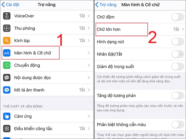 Điều chỉnh kích thước chữ trên Android