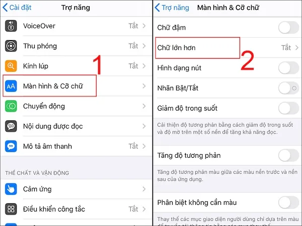 Điều chỉnh kích thước chữ trên Android