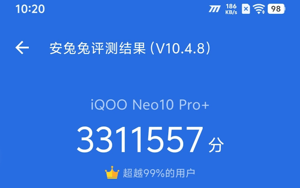iQOO Neo 10 Pro Plus Antutu
