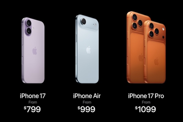So sánh giá iPhone 17 Air với các phiên bản khác trong iPhone 17 series