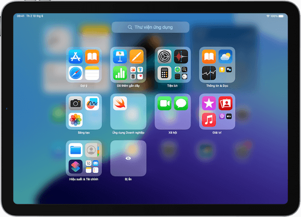 iPad Thư viện ứng dụng và Widget- Sắp xếp màn hình chính một cách khoa học