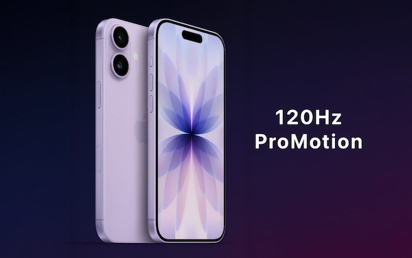 iPhone 17 thường cũng có 120Hz