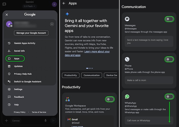 Quản lý quyền truy cập và dữ liệu Gemini
