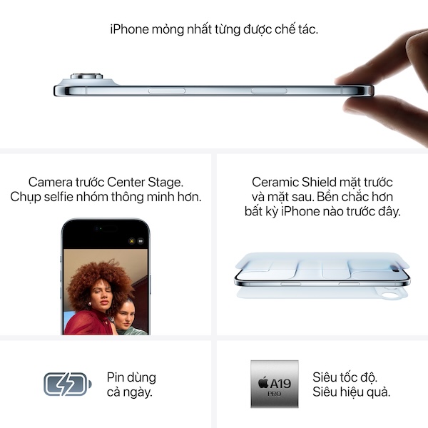 iPhone Air- Chuẩn mực mỏng nhẹ mới từ Apple