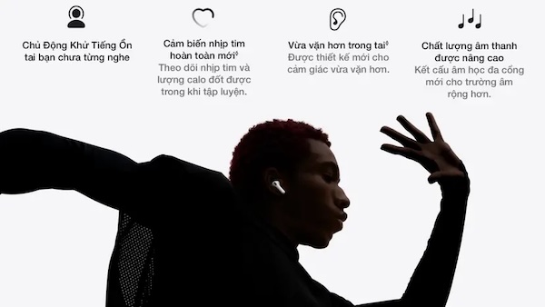 Airpods pro 3 Bổ sung size eartips XXS và chất liệu foam-infused silicone giúp bám tai hơn