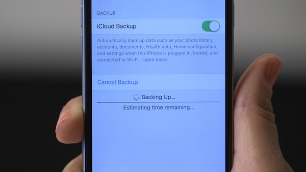 1.Sao lưu toàn bộ dữ liệu lên iCloud