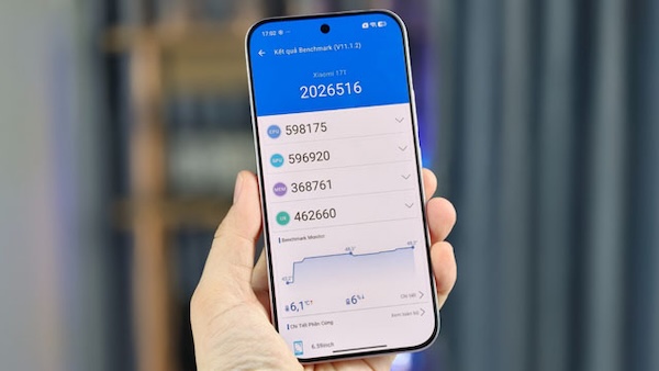Chi tiết điểm số AnTuTu Benchmark v10 (Đạt mốc ấn tượng ~2.021.980 điểm) Xiaomi 17T