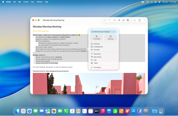 macbook Kỷ nguyên Apple Intelligence- Trợ lý AI hỗ trợ tóm tắt bài giảng, viết luận và dịch thuật bảo mật cao