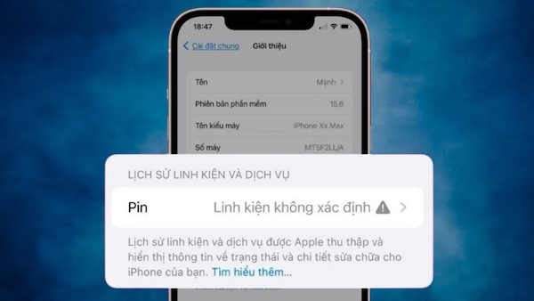 màn hình linh kiện không xác định iphone
