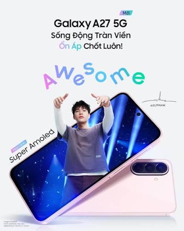 Samsung Galaxy A27 Màn hình Super AMOLED 120Hz sắc nét, hiển thị sống động