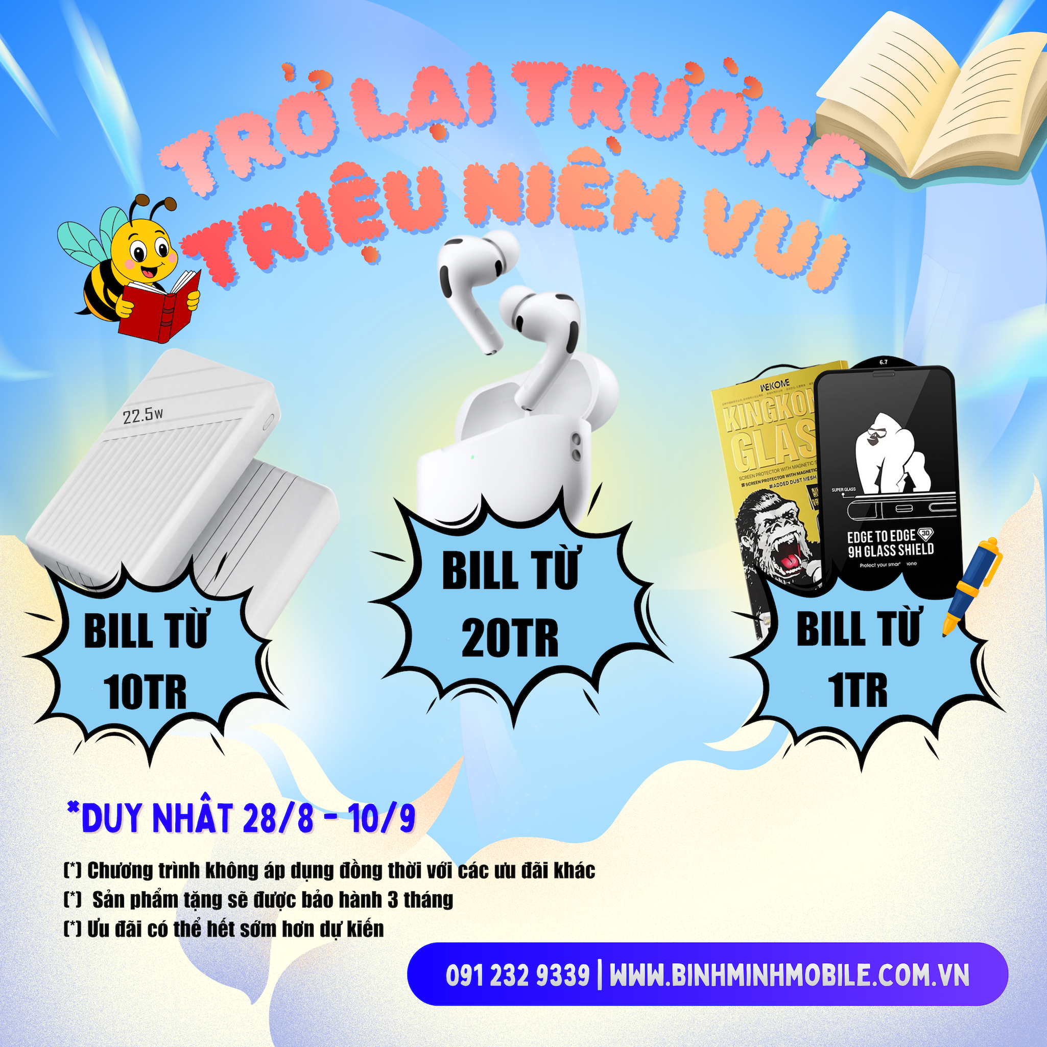 Tựu trường rộn ràng Deal hơi ngập tràn