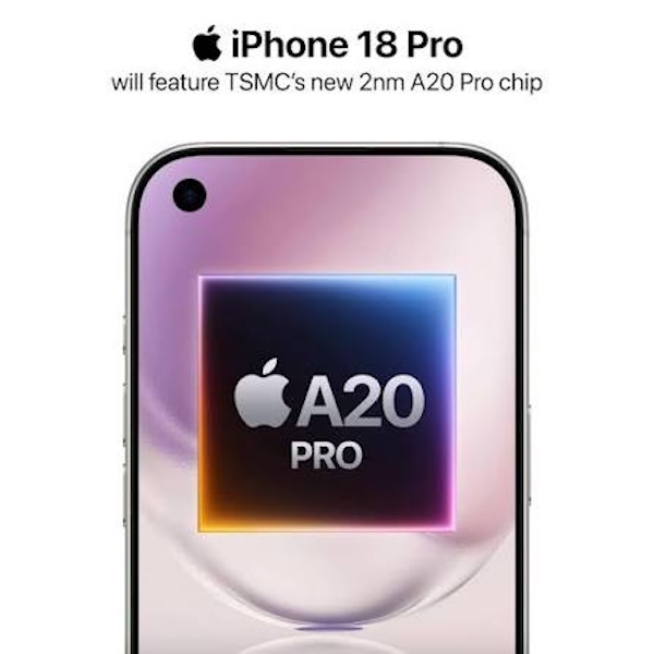 Chip Apple A20 Pro trên tiến trình 2nm TSMC