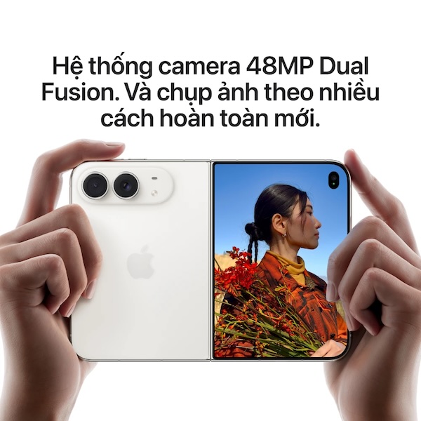 iPhone Duo Cụm camera kép 48MP Fusion chất lượng điện ảnh