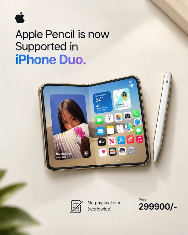 iPhone Duo Hỗ trợ Apple Pencil – Biến iPhone thành cuốn sổ tay thông minh
