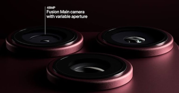 18 promax Camera Fusion 48MP với 6 lá khẩu cơ học