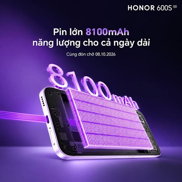 Độ bền pin 5 năm và sự vượt trội độc nhất của HONOR 600S
