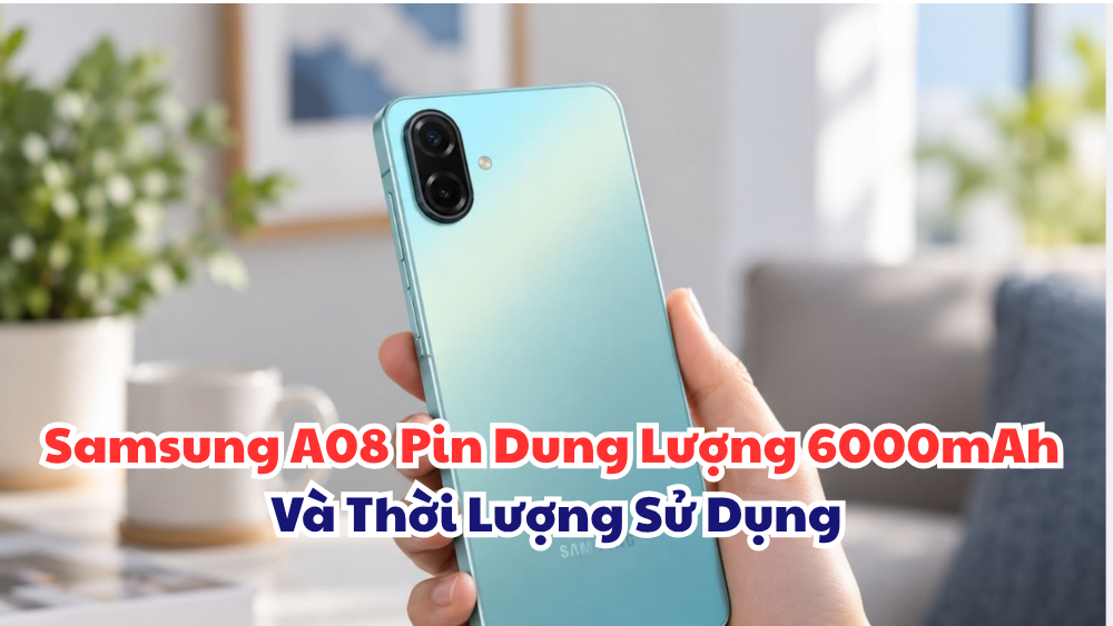 Samsung A08 Pin Dung Lượng 6000mAh Và Thời Lượng Sử Dụng
