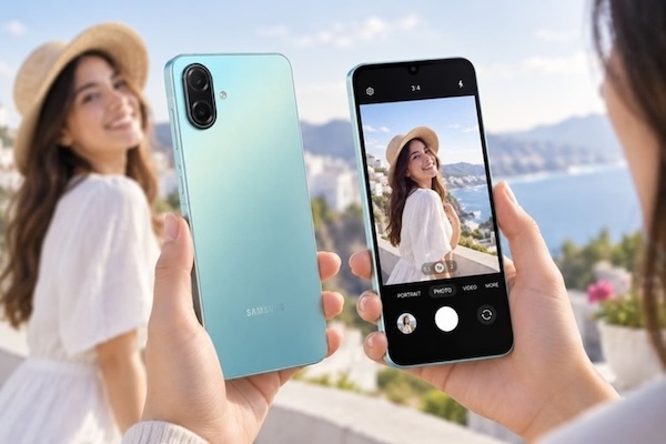 samsung a08 Màn hình 6.7 inch 90Hz nâng cấp độ sáng 800 nits thách thức nắng gắt